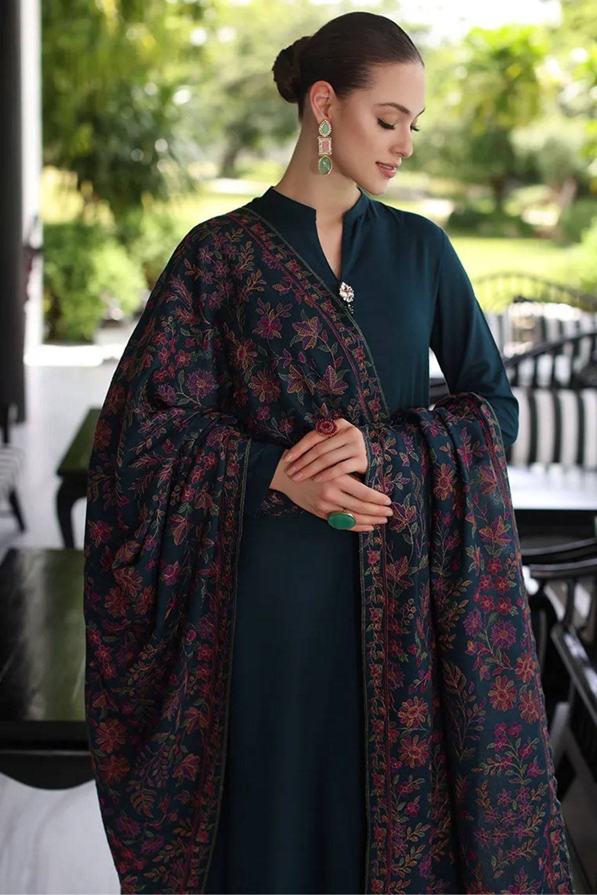 Bareeze 3PC Dhanak Suit with Heavy Embroidered Shawal -BS1983