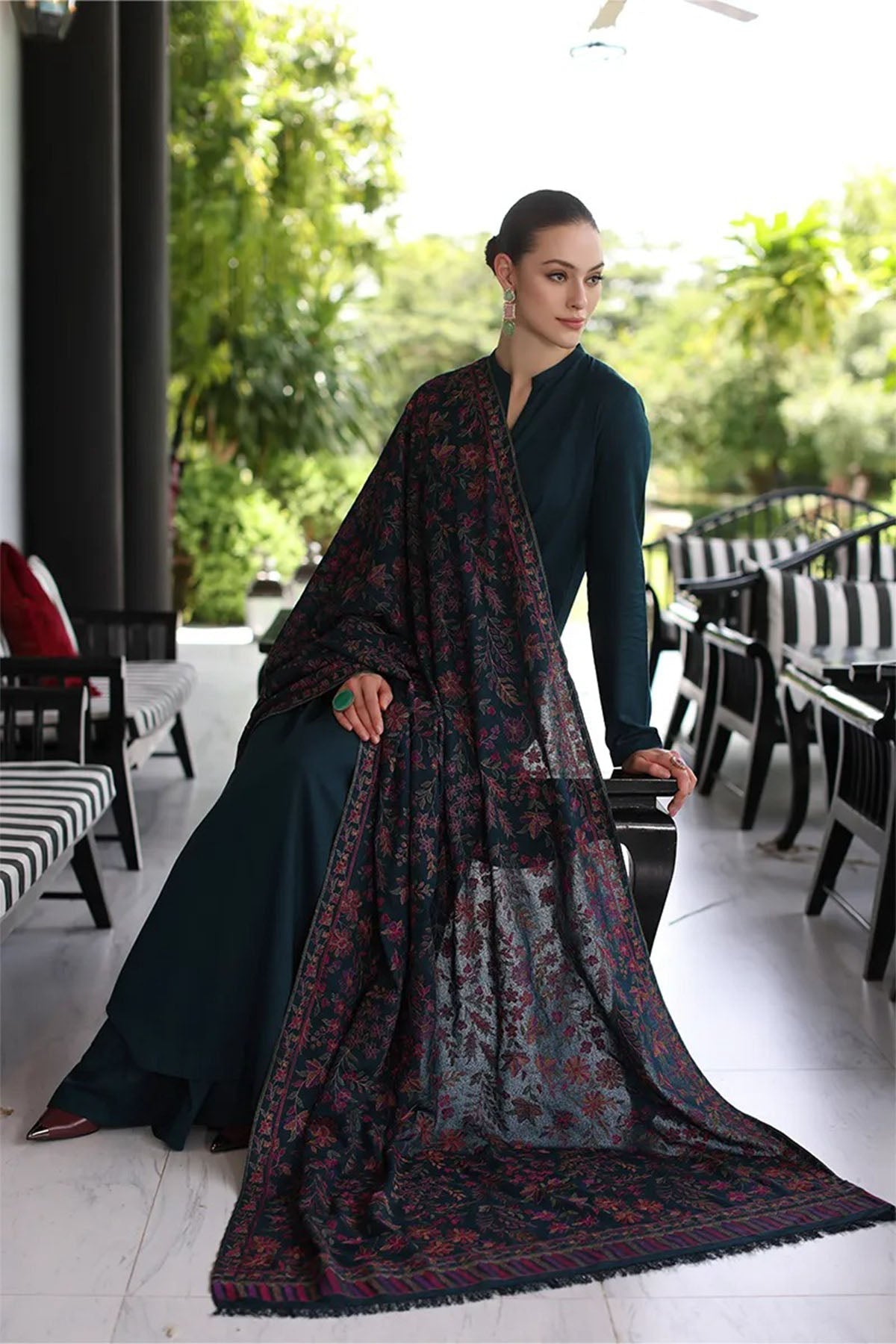 Bareeze 3PC Dhanak Suit with Heavy Embroidered Shawal -BS1983